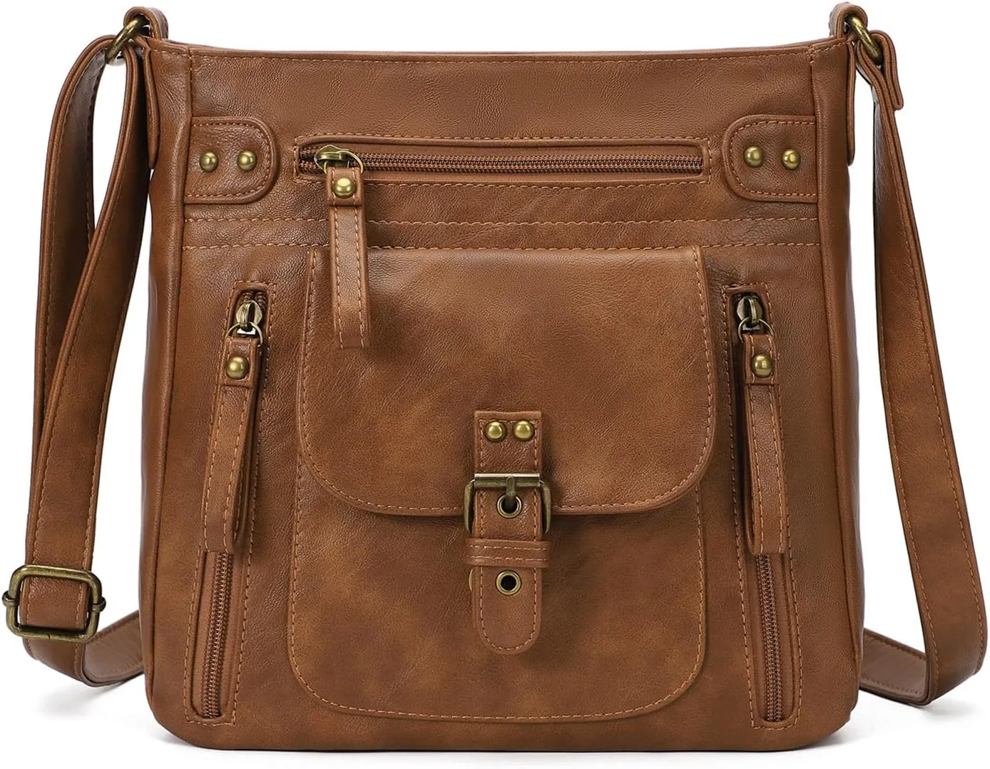 KL928 Crossbody Bags for Women, Multi Pocket Shoulder Bags, Medium PU Leather Cross Body Purses