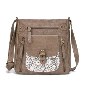 KL928 Medium Crossbody Purses for Women Handbag Leather Crossbody Shoulder Bags with Multi Pockets