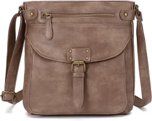 KouLi Buir Crossbody Purses for Women - PU Leather Shoulder Handbags Sling Bag Crossboby Bags Medium Multi Pockets