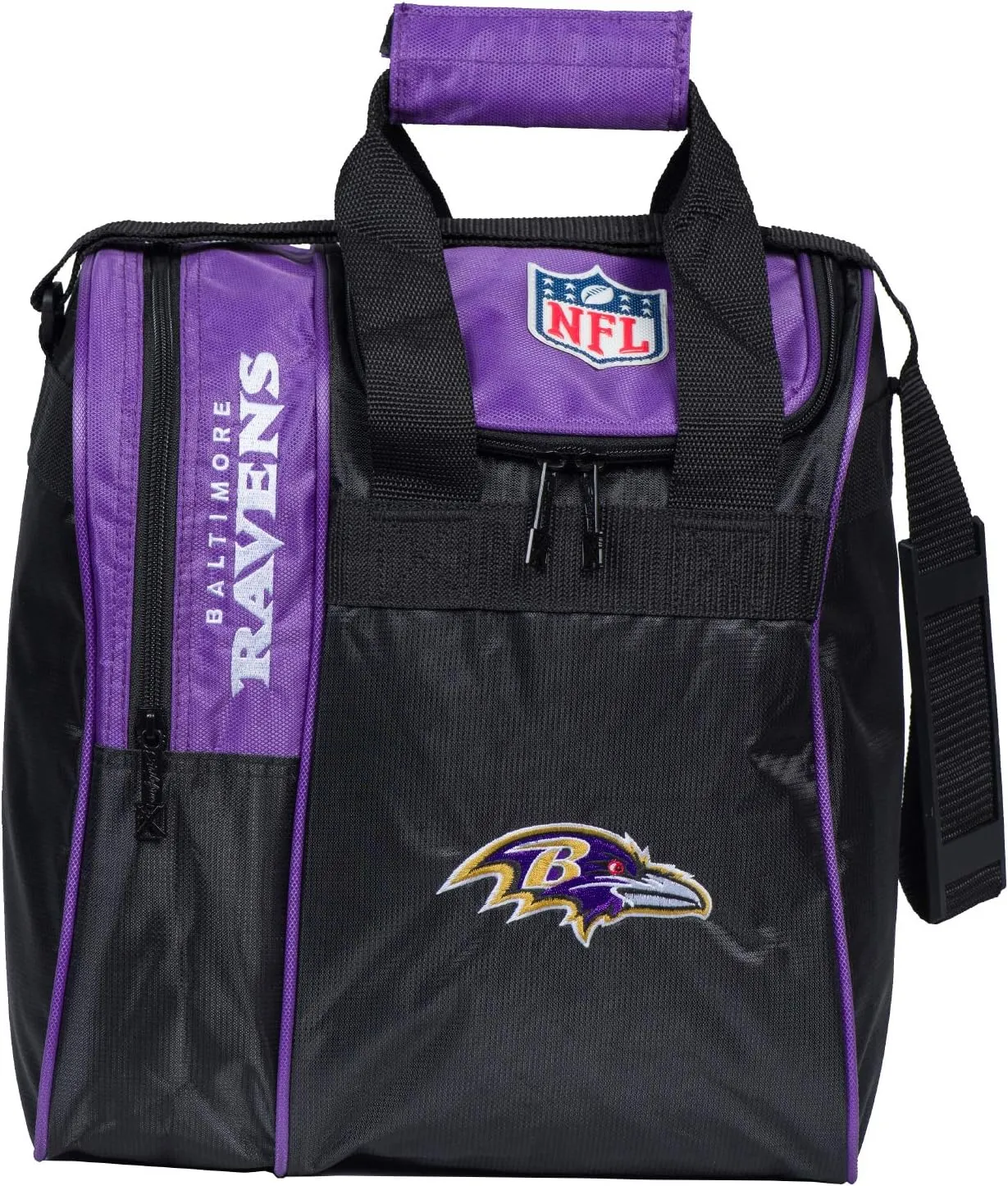 KR Strikeforce Officially Licensed NFL Single Bowling Ball Tote Bag with Shoe Compartment