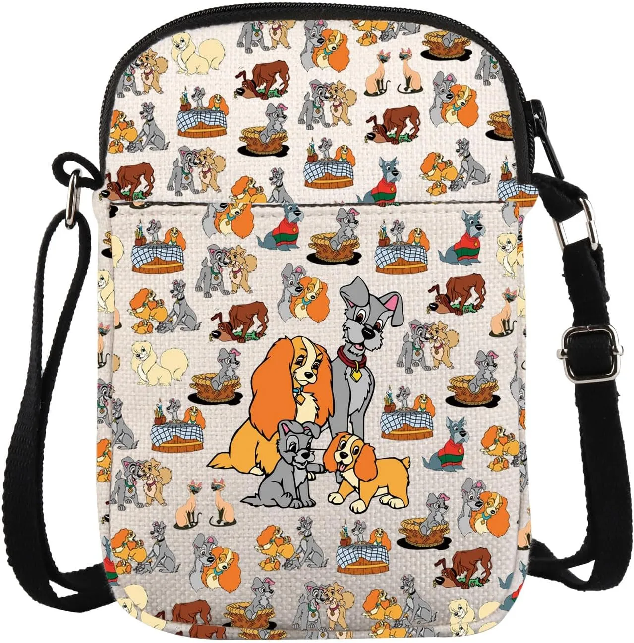 KUIYAI Lady Tramp Crossbody Bag Lady Dog Shoulder Bag Lady Tramp Fans Merchandise