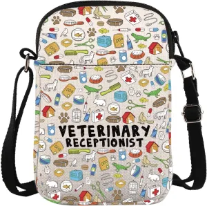 KUIYAI Veterinary Receptionist Appreciation Crossbody Bag Best Veterinarian Bag Vet Tech Week Gift New Vet Graduation Gift