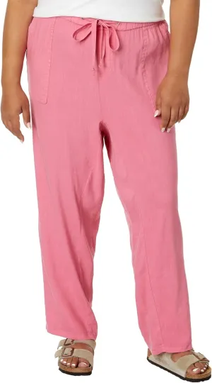 KUT from the Kloth Women's Plus Size Rosalie-Drawstring Pants with Porkchop Pockets in Dawn Pink