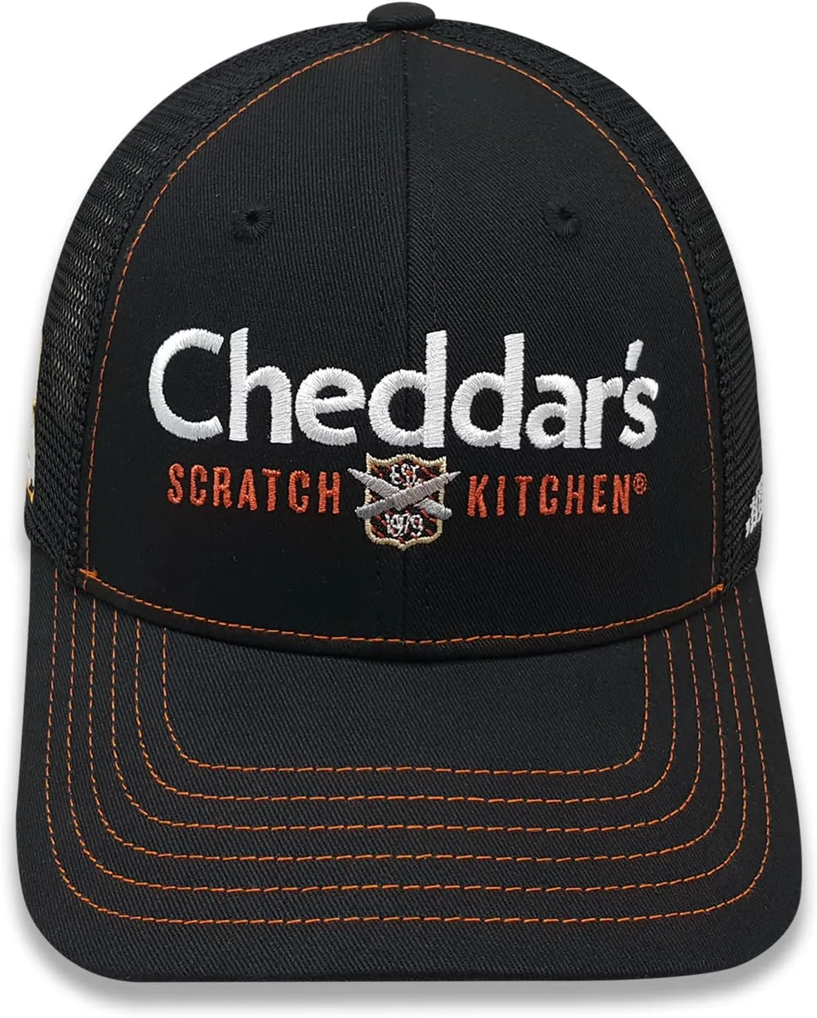 Kyle Busch Cheddars #8 2023 Sponsor Hat NASCAR Adjustable Racing Red Mesh Black Baseball Cap