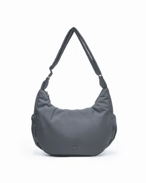 L COSY LUXE CRESCENT BAG CHARCOAL