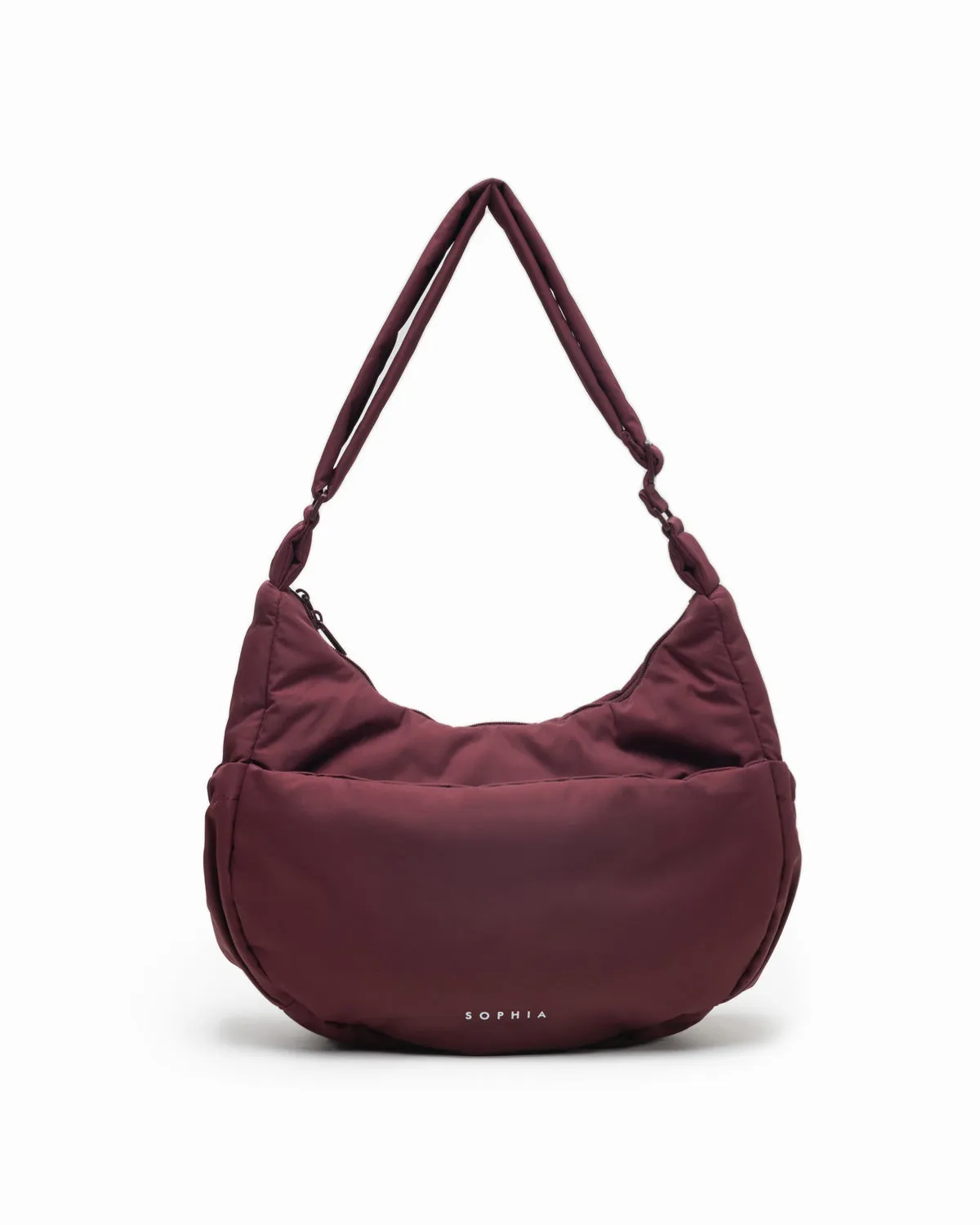 L COSY LUXE CRESCENT BAG WINE