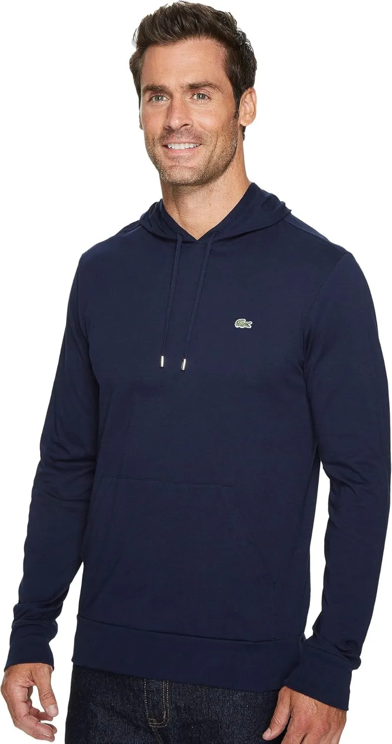 Lacoste Long Sleeve Hoodie Jersey Tee W/ Central Pocket, Th9349 Shirt