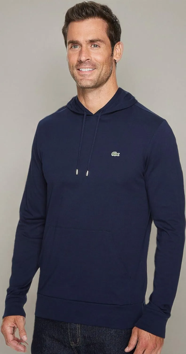 Lacoste Long Sleeve Hoodie Jersey Tee W/ Central Pocket, Th9349 Shirt