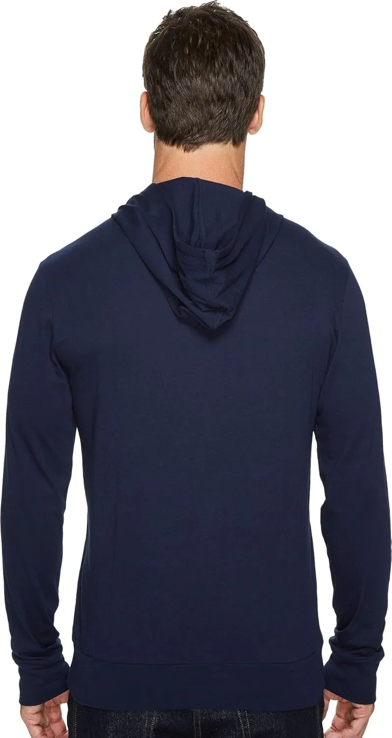 Lacoste Long Sleeve Hoodie Jersey Tee W/ Central Pocket, Th9349 Shirt
