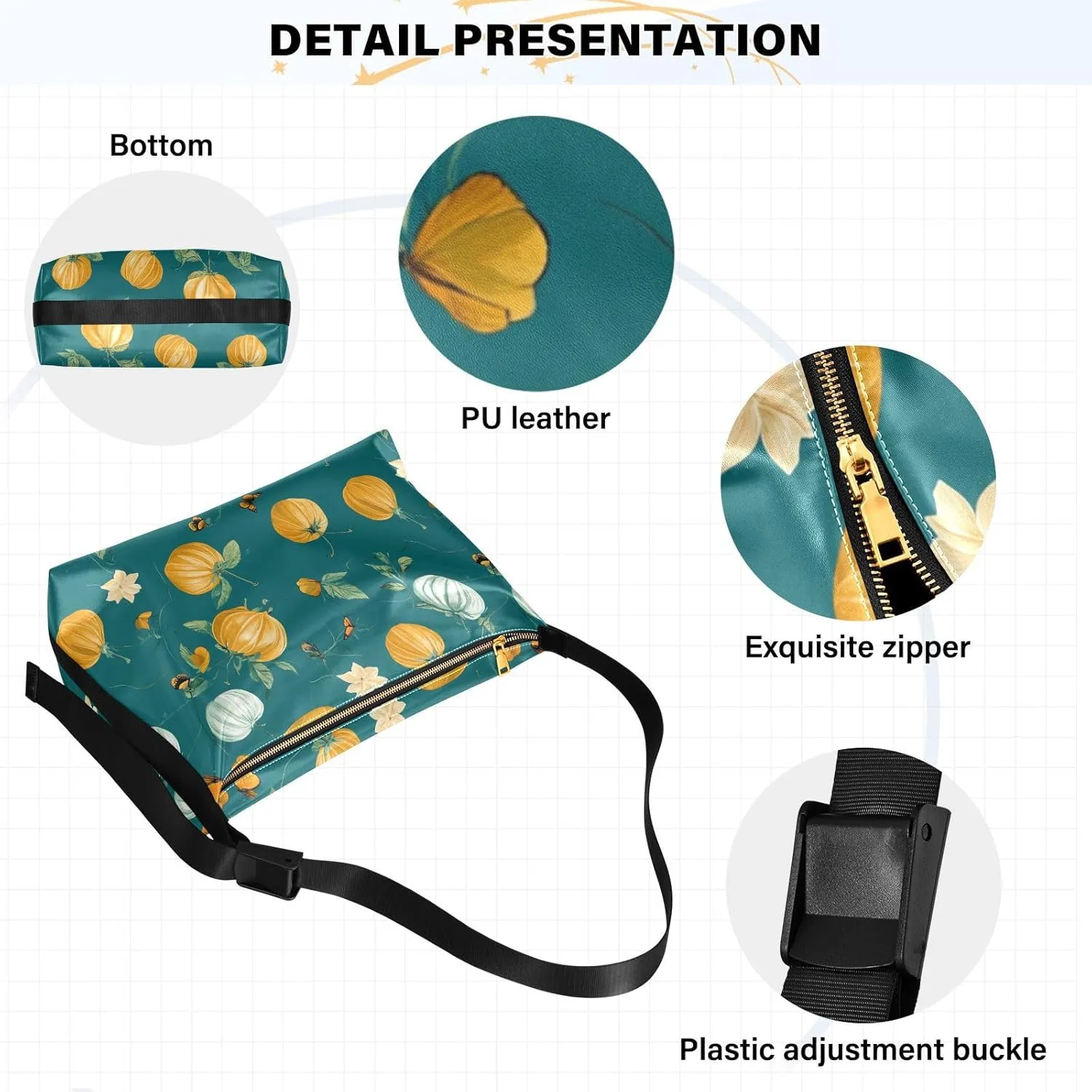 Ladies Purse Crossbody Trendy Womens Crossbody Sling Bag Large Shoulder Purse Funny Kumquat Fruit Purple
