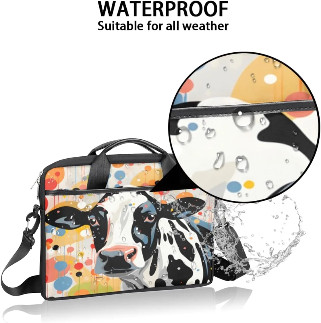 Laptop Bag for Women Men Waterproof Laptop Shoulder Bag 14-15.6 Inch Computer Messenger Bag Carrying Case