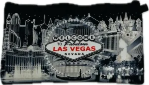 Las Vegas Designed Clutch Purse - Las Vegas Strip - $100 Las Vegas (Landmark - Black)