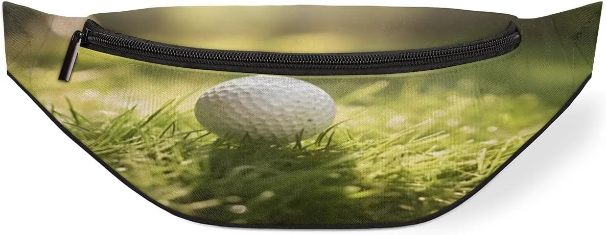 Lawn Golf Fanny Pack for Women Men Waist Pack Crossbody Bag with Adjustable Belt for Travel Hiking Running Cycling Festivals