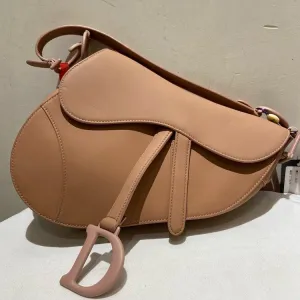 Leather Bag Dior Medium Waterproof Beige Saddle Crossbody Express shipping