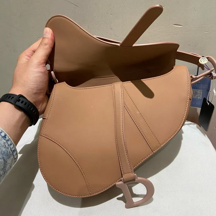Leather Bag Dior Medium Waterproof Beige Saddle Crossbody Express shipping