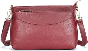 Leather Women's Crossbody Bag, Stylish Small Square Shoulder Bag with Adjustable Shoulder Strap for Everyday Use