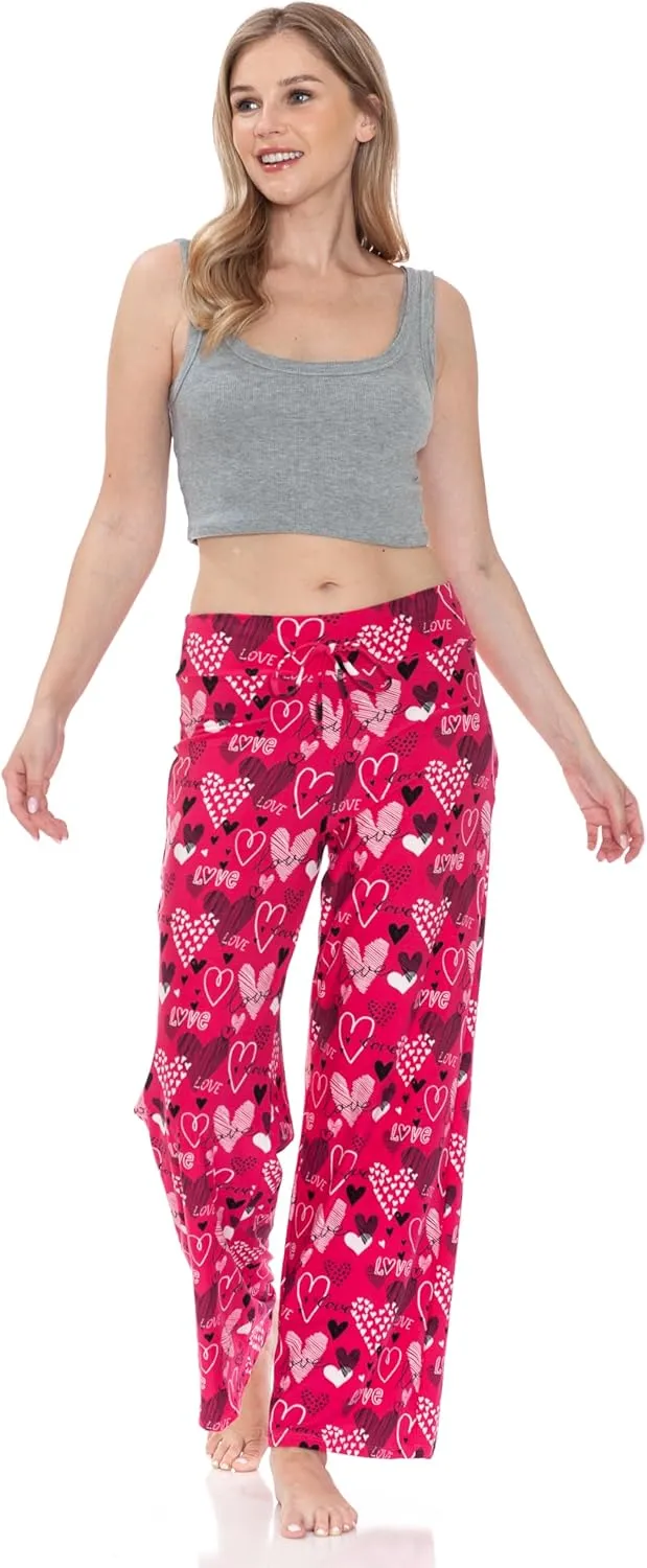 Leggings Depot Women's Casual Long Pajama Lounge Pants Drawstring Sleepwear-Print Design