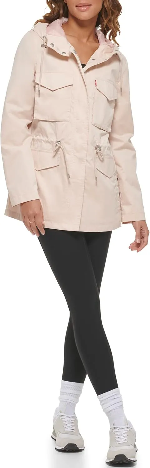 Levi's Women's Plus Four Pocket Hooded Military Jacket