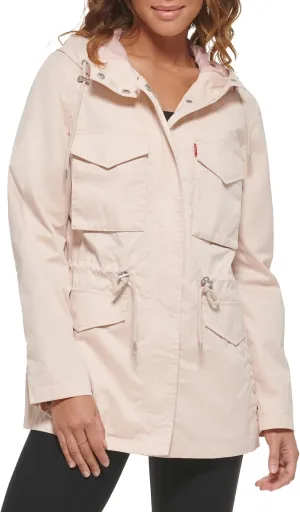 Levi's Women's Plus Four Pocket Hooded Military Jacket
