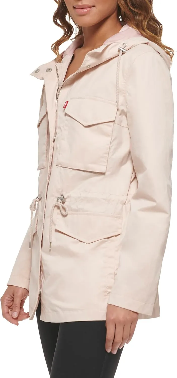 Levi's Women's Plus Four Pocket Hooded Military Jacket