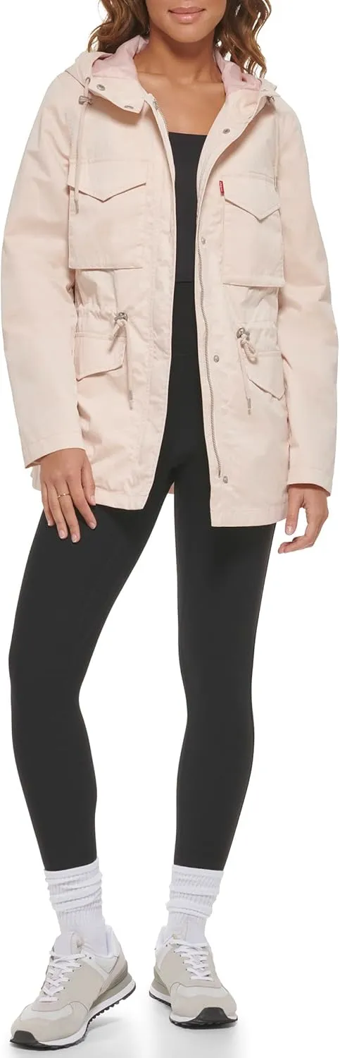 Levi's Women's Plus Four Pocket Hooded Military Jacket