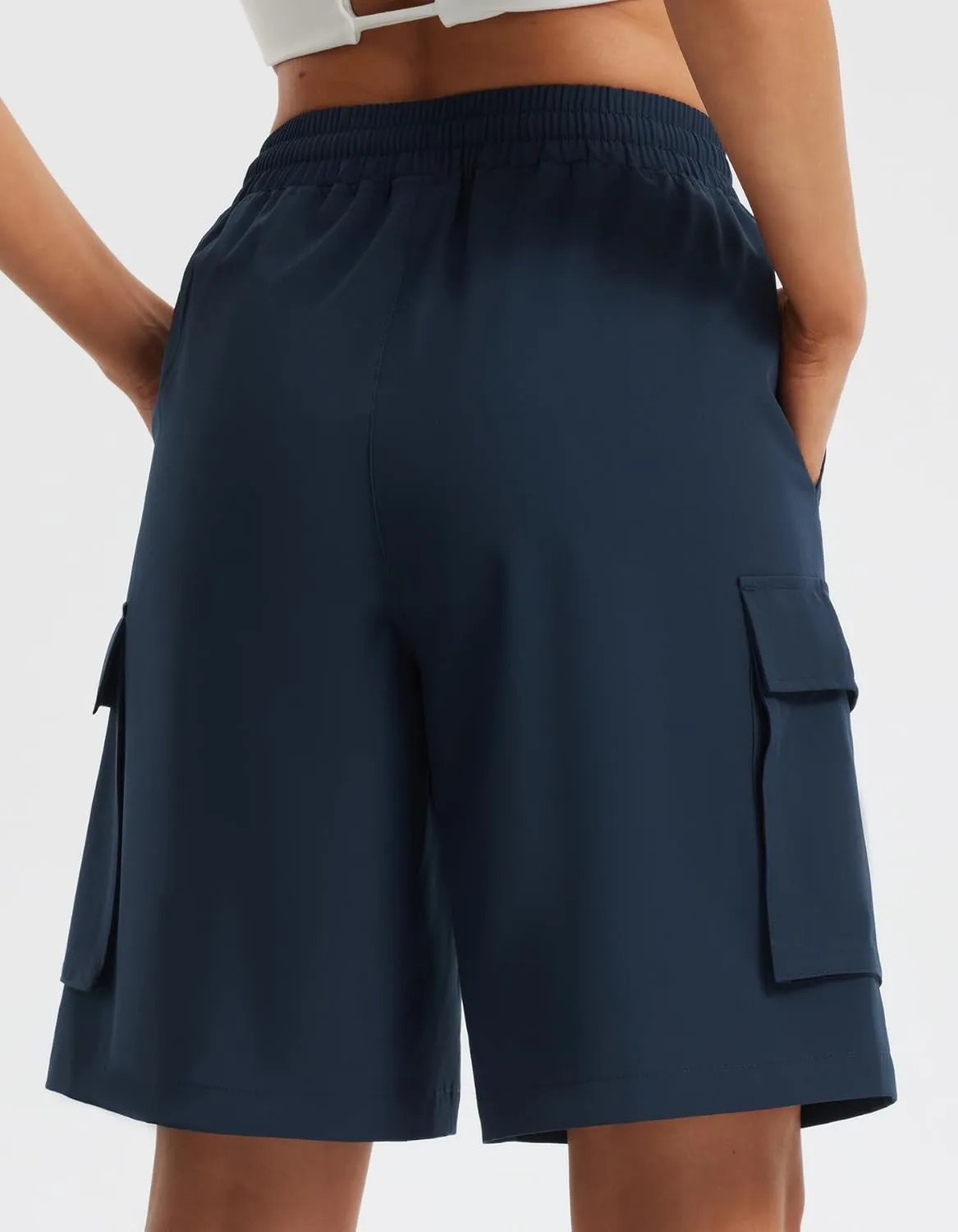 Libin Women's Hiking Cargo Shorts Wide Leg Bermuda Shorts Knee Length Lightweight Quick Dry Casual Short for Summer Travel