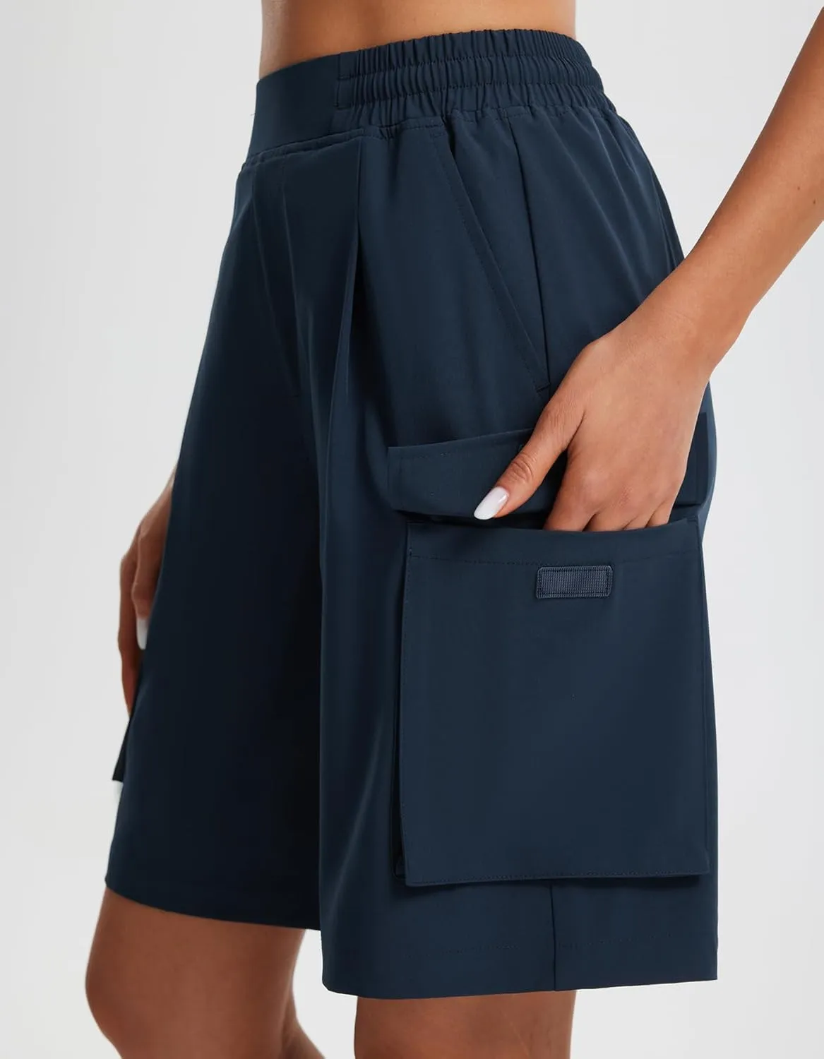 Libin Women's Hiking Cargo Shorts Wide Leg Bermuda Shorts Knee Length Lightweight Quick Dry Casual Short for Summer Travel