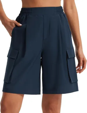 Libin Women's Hiking Cargo Shorts Wide Leg Bermuda Shorts Knee Length Lightweight Quick Dry Casual Short for Summer Travel