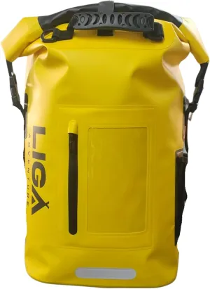 LIGA Waterproof Duffle Bag - Heavy Duty Roll-Top Closure - Completely Waterproof - Cushioned Comfort - Dry Bag For Hiking, Kayak, Travel, Biking, Camping, Fishing, Yellow