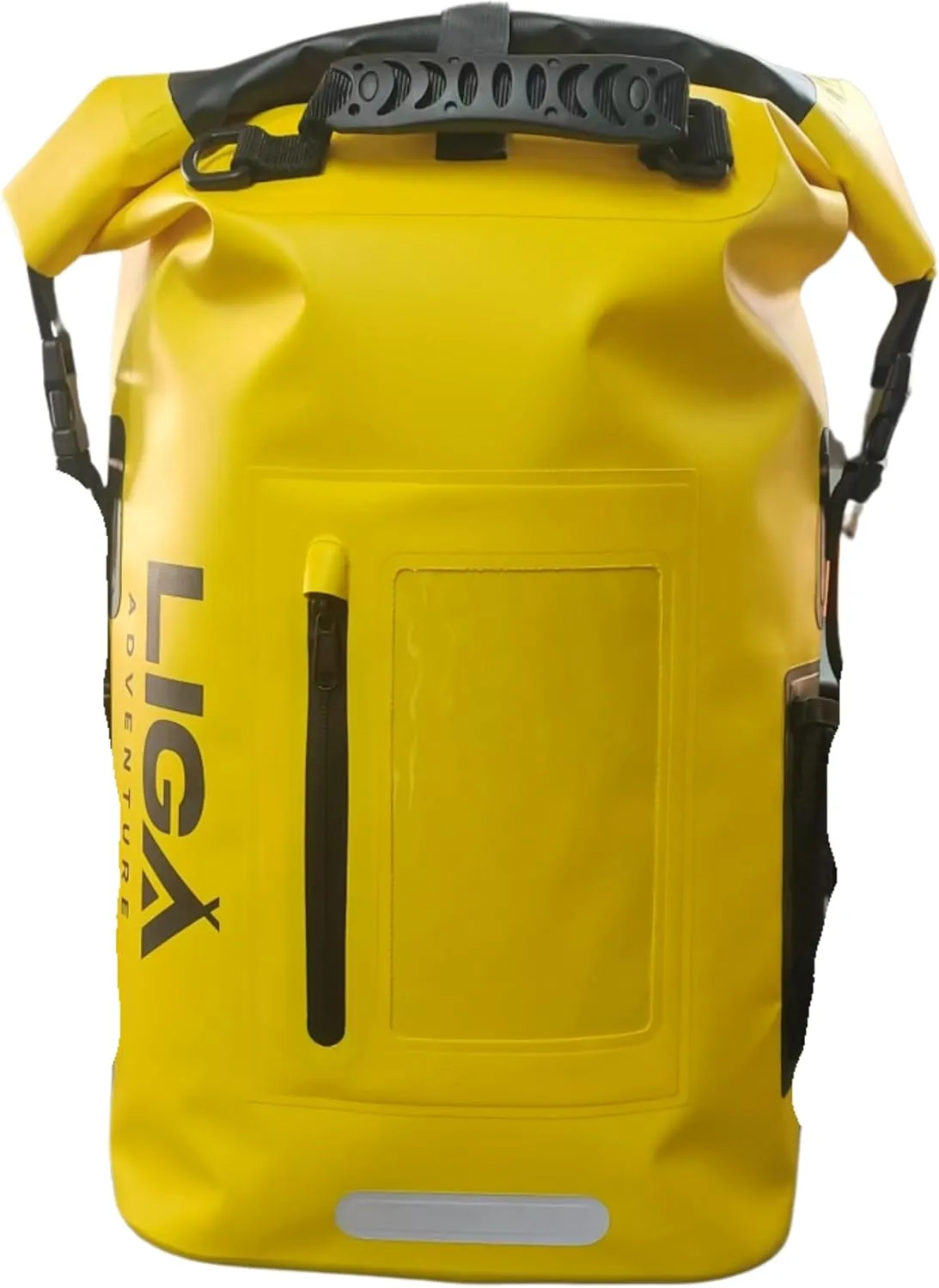 LIGA Waterproof Duffle Bag - Heavy Duty Roll-Top Closure - Completely Waterproof - Cushioned Comfort - Dry Bag For Hiking, Kayak, Travel, Biking, Camping, Fishing, Yellow