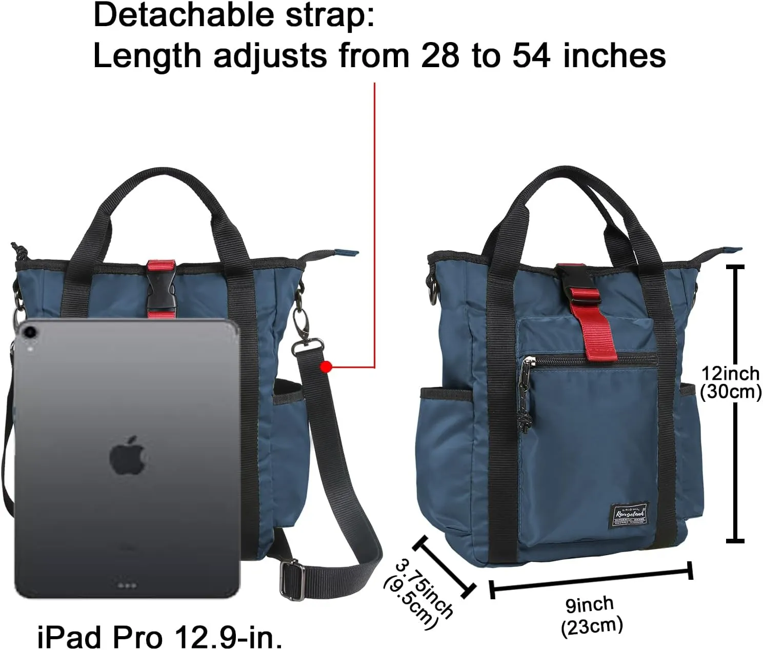 Lightweight Travel Crossbody Bag for Women Small Tote Shoulder Bag with Multiple Pockets iPad Tablet Sleeve