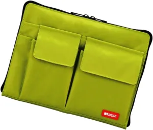 LIHIT LAB Laptop Sleeve with Storage Pockets (Bag-in-Bag), 7.1 x 9.8 Inches, Yellow Green