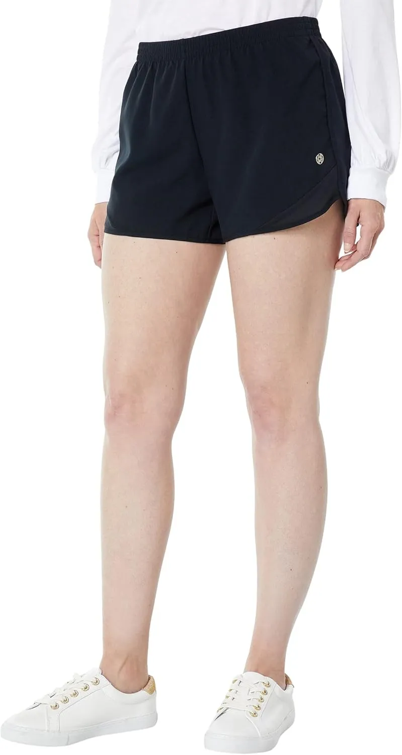 Lilly Pulitzer Ocean Trail Shorts for Women - Elasticized Waist - Back Pocket - Mesh Undershort Onyx XS 4