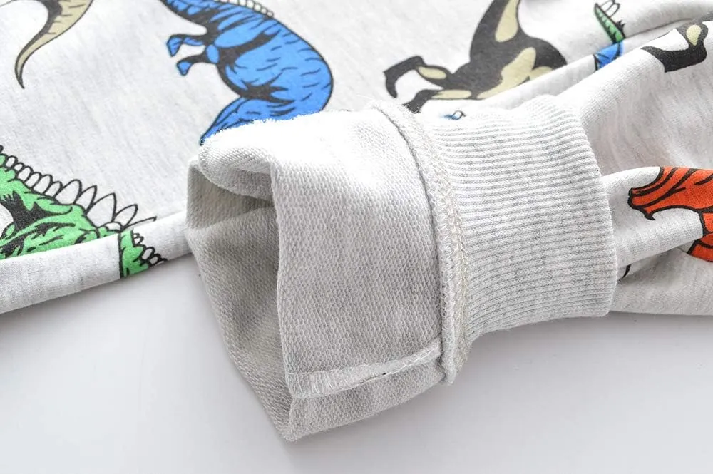 Little Boys Cartoon Pattern Cotton Drawstring Elastic Sweatpants Sport Jogger Pants with Pocket