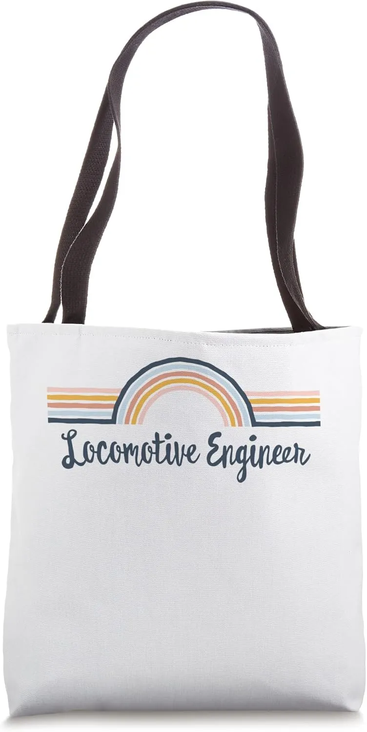 Locomotive Engineer boho Rainbow, Locomotive Engineer Tote Bag