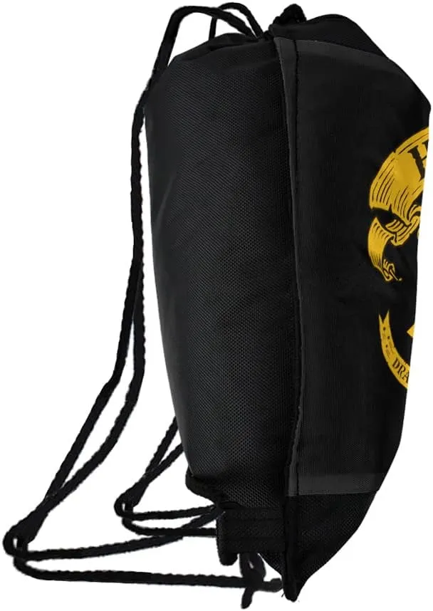 LOGOVISION Harry Potter Ilustrated Hogwart's Crest Drawstring Backpack Sports Bag Sackpack 17" x 13", Perfect for Gym, Yoga or Practice