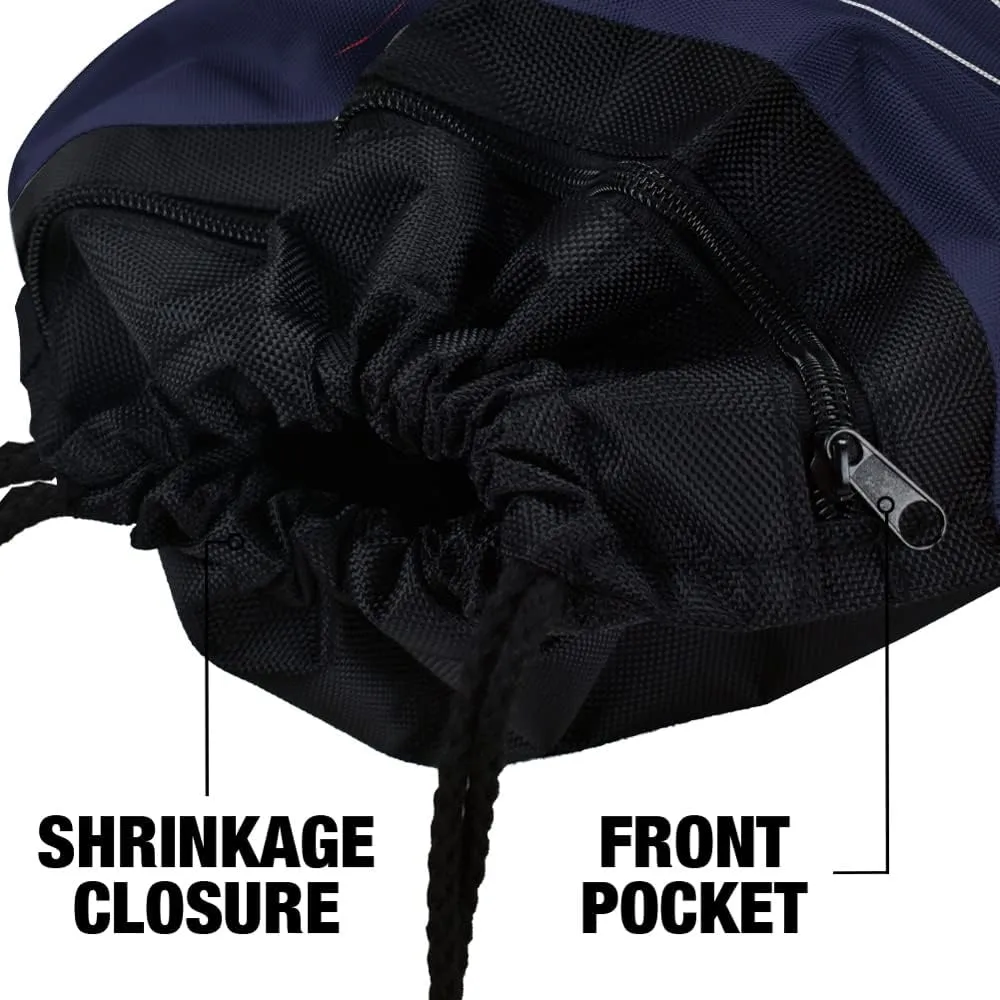 LOGOVISION NASA Classic Meatball Logo Drawstring Backpack Sports Bag Sackpack 17" x 13", Perfect for Gym, Yoga or Practice