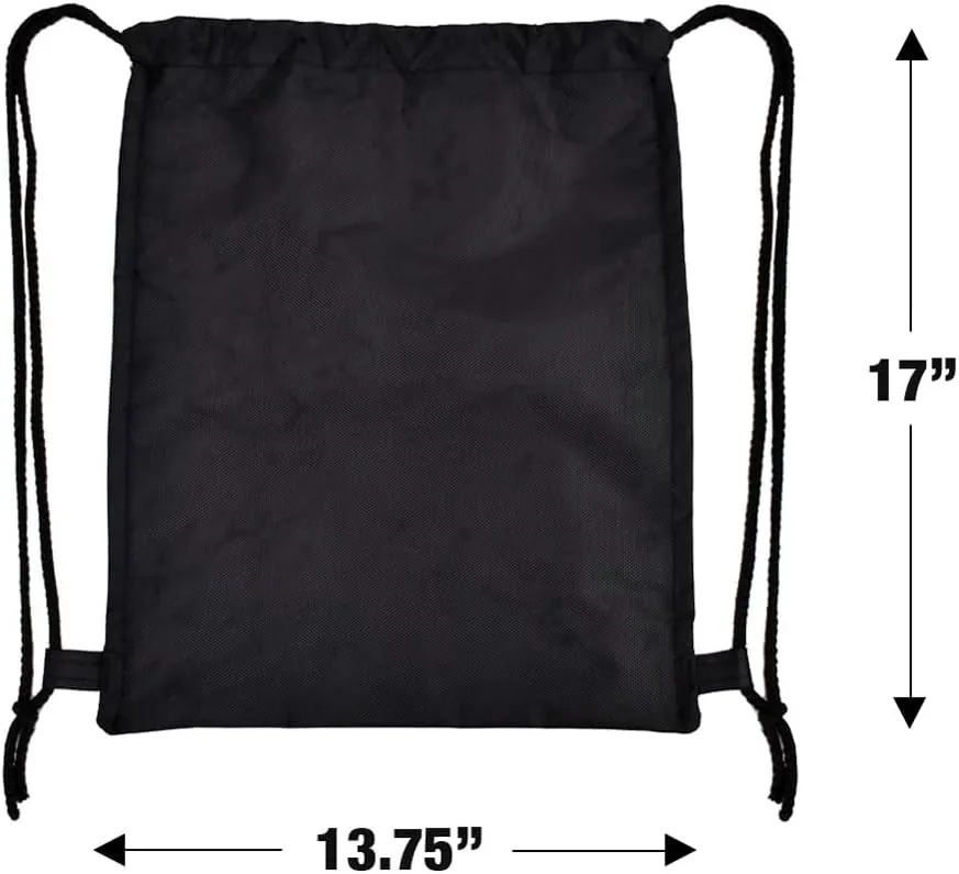 LOGOVISION NASA Classic Meatball Logo Drawstring Backpack Sports Bag Sackpack 17" x 13", Perfect for Gym, Yoga or Practice