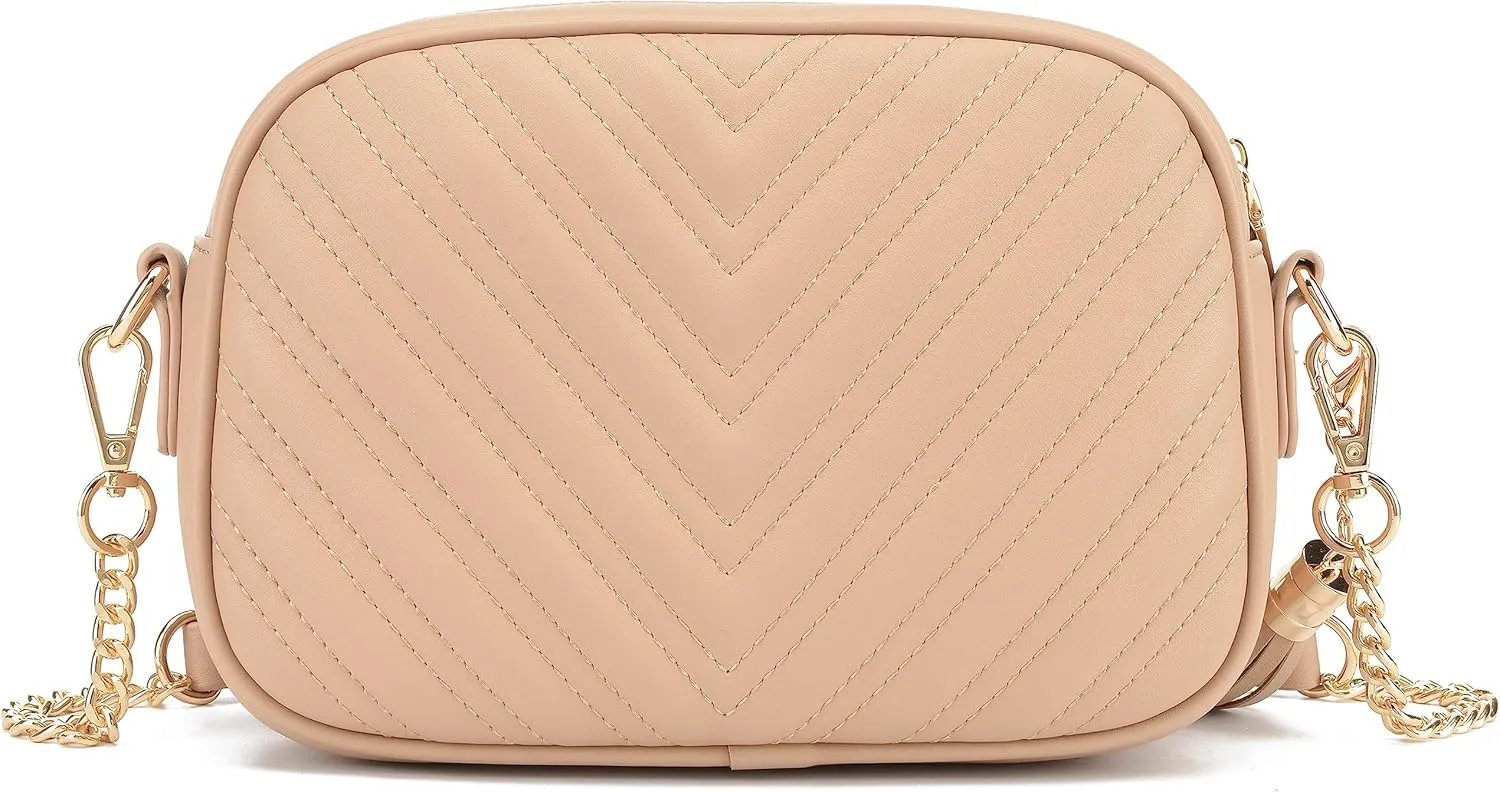 lola mae Quilted Crossbody Bag, Trendy Design Shoulder Purse