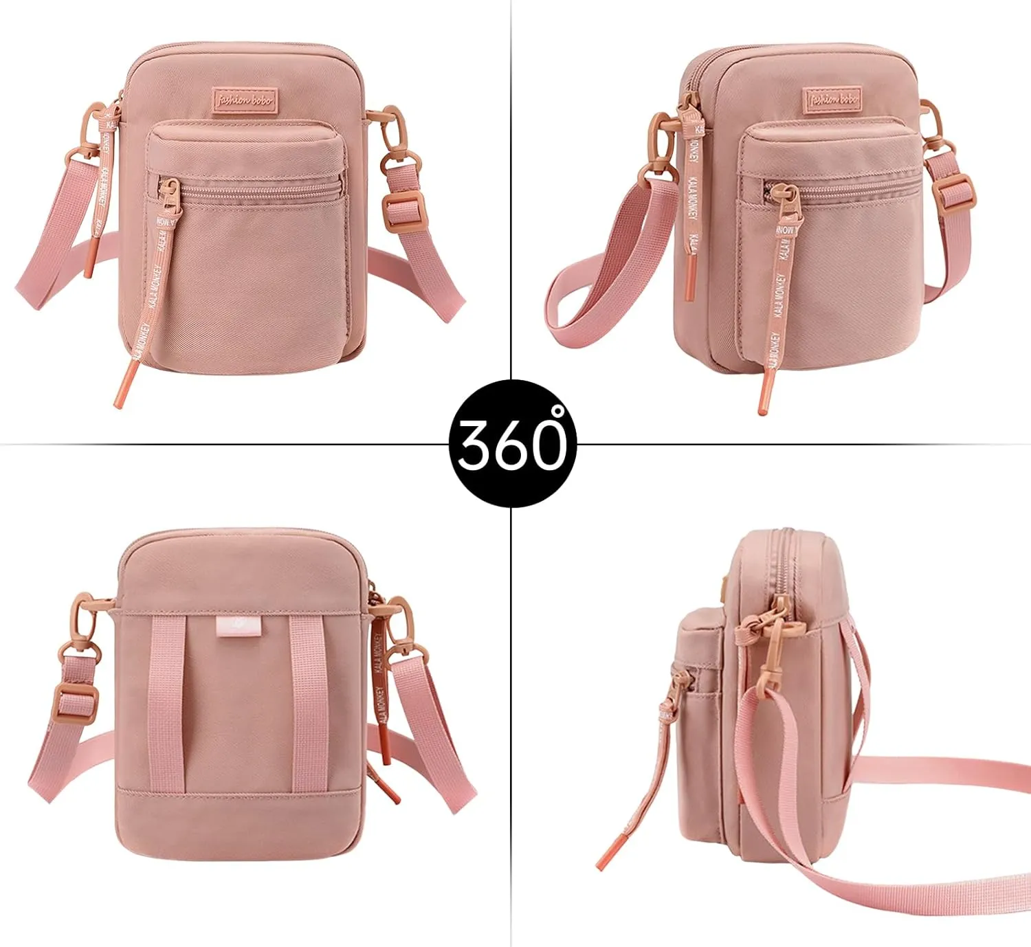 Long Keeper Crossbody Phone Bag - Women Men Travel Sling Bag Water Resistant Running Sport Cross Body Pouch Belt Waist Bag