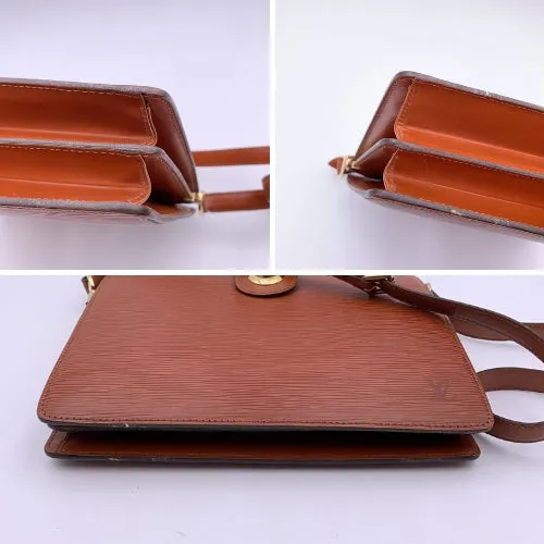 LOUIS VUITTON Vintage Brown Epi Leather Capucine Shoulder Bag