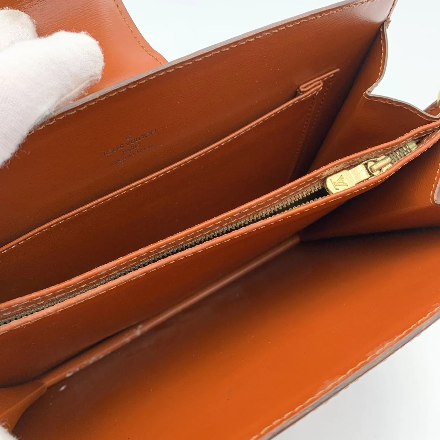 LOUIS VUITTON Vintage Brown Epi Leather Capucine Shoulder Bag