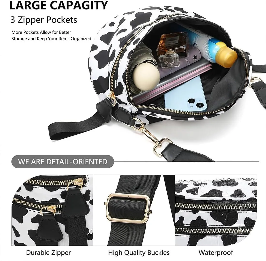 Lumeva Checkered Bum Bag, 2025 New Checkered Crossbody Bag for Women, Spacious Stylish Bumbag with Shoulder Straps (D)