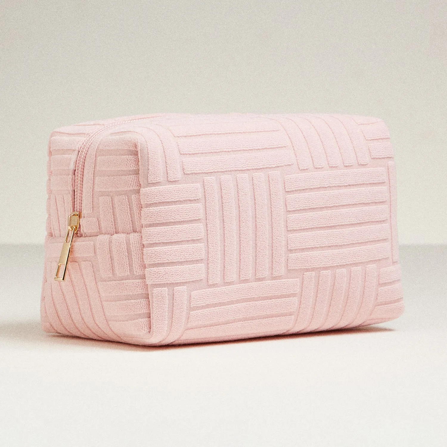 Luxe Terry fabric Travel Pouch -Medium