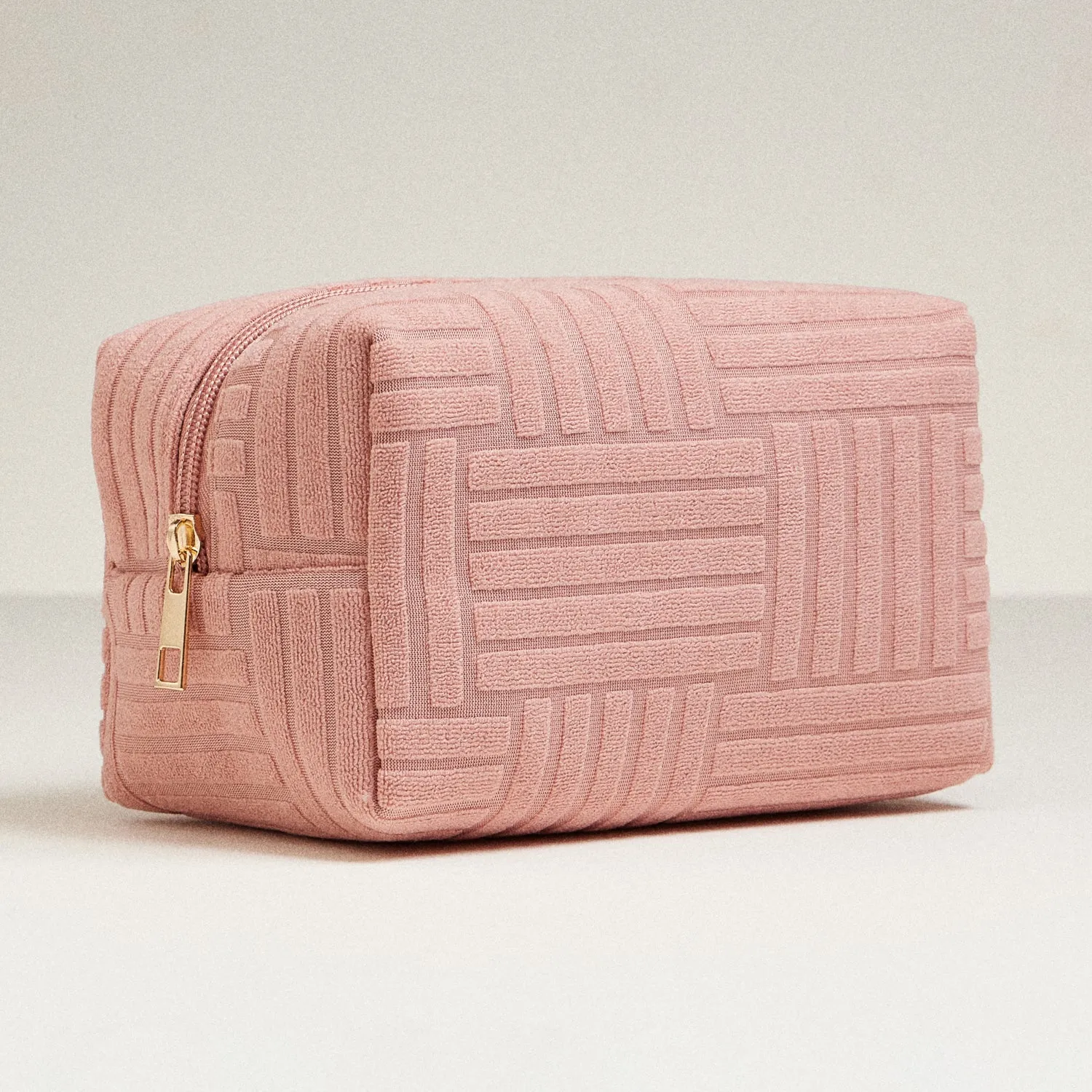 Luxe Terry fabric Travel Pouch -Medium