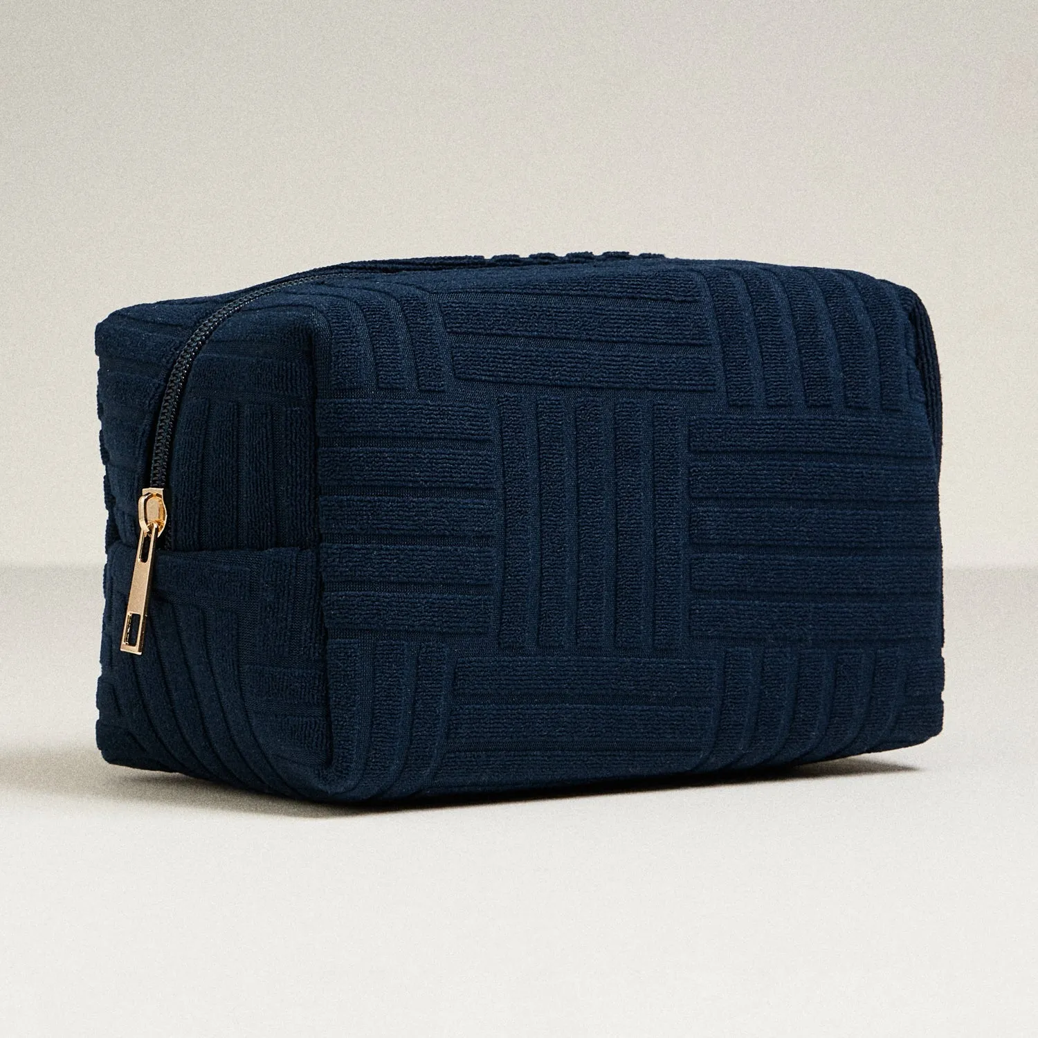 Luxe Terry fabric Travel Pouch -Medium
