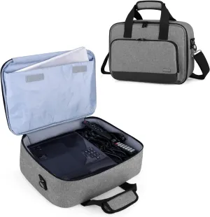 Luxja Projector Case, Projector Bag with Protective Laptop Sleeve, Projector Carrying Case with Accessories Pockets, Large(16 x 11.5 x 5.75 Inches), Gray