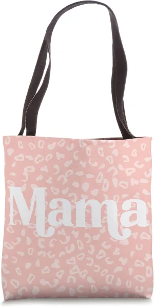 Mama Animal Print Pink Simple Retro Tote Bag