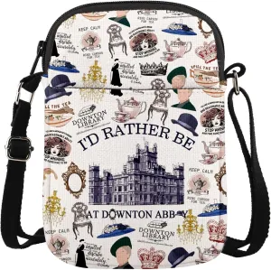 MAOFAED British Movie Inspired Crossbody Bag for Fans, Downton Library, I Never Argue I Explain, Grantham Tea House