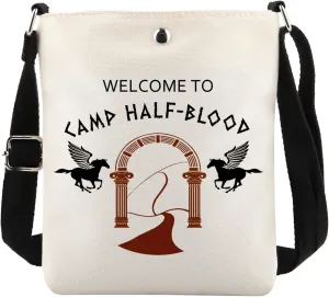 MAOFAED Camp Half - Blood Crossbody Bag, Welcome To Camp Half - Blood, Bookish Gift, History Lover Gift (welcome camphalfbloodXK)